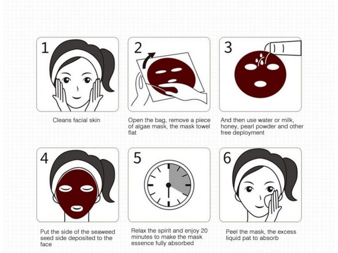 Alga fácil fazer máscaraes protetoras, máscara protetora natural do remédio da pele sensível