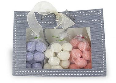 3 presente da bomba do banho dos sacos 15 o mini embala a fragrância exótica roxa/branco/rosa